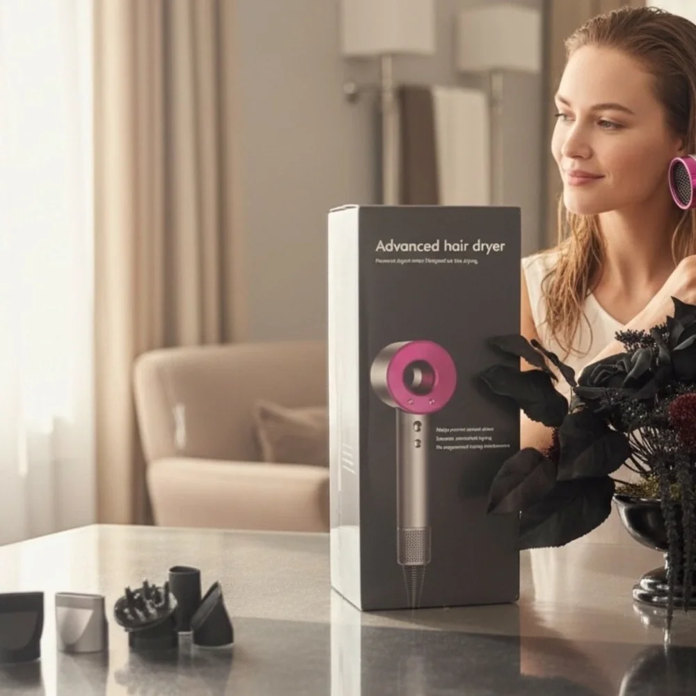 Advanced Hair Dryer with pink accents (Not the Dyson) Compared to popular Brand - Picture 7 of 7